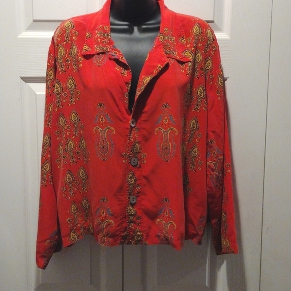 Vintage Chico's Silk button down shirt SZ.3